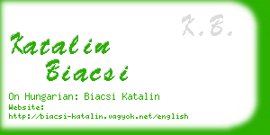 katalin biacsi business card